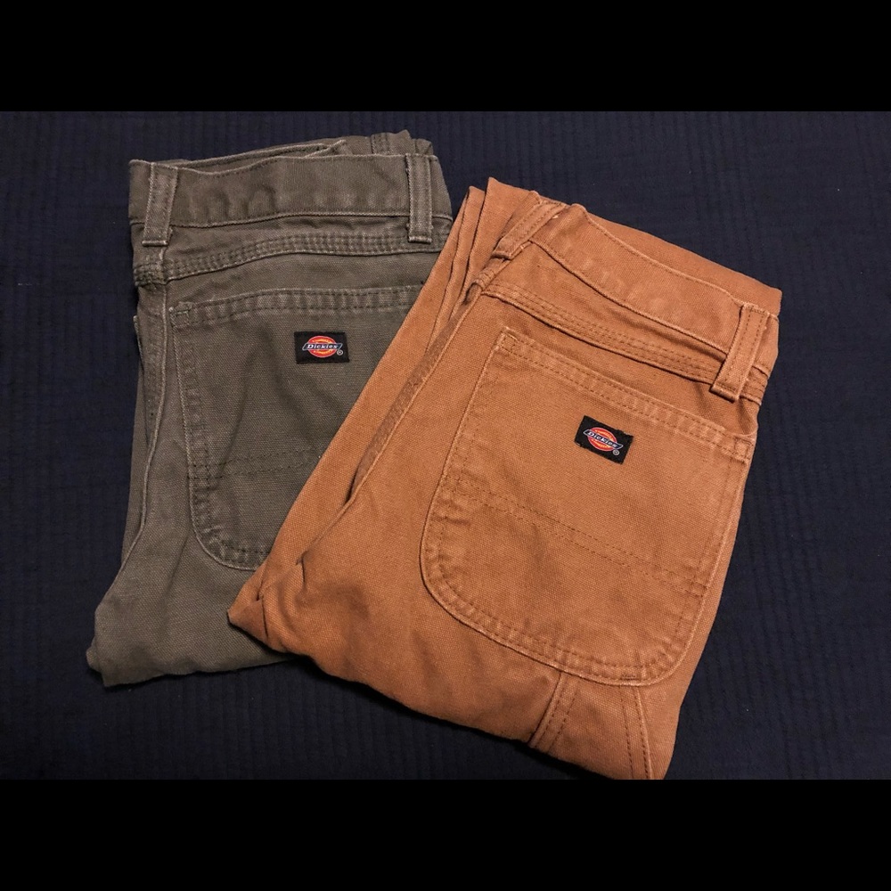 Boys Dickies Canvas Duck Pants 8